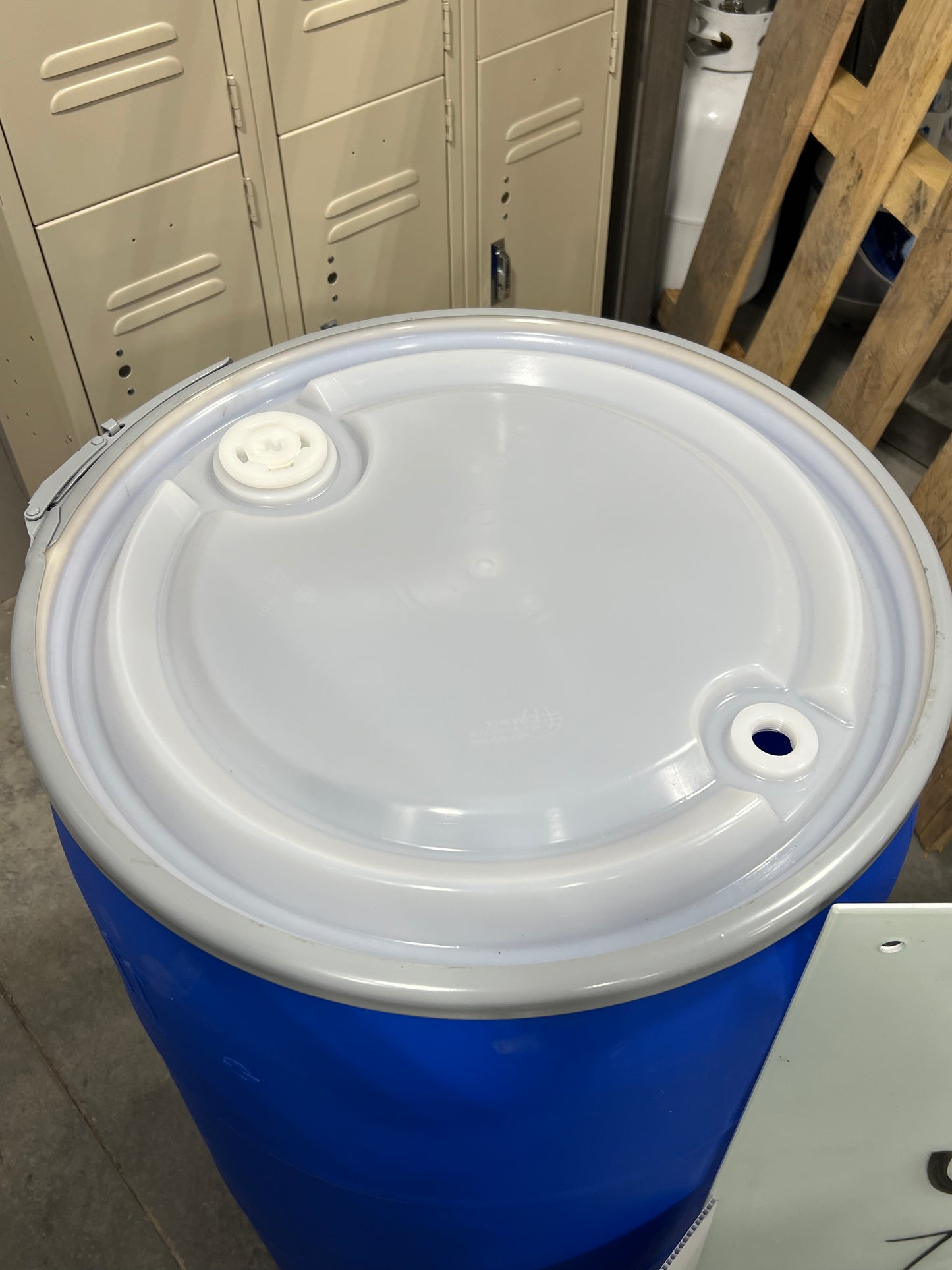 55Gal NEW Open Top Plastic Drum-Blue